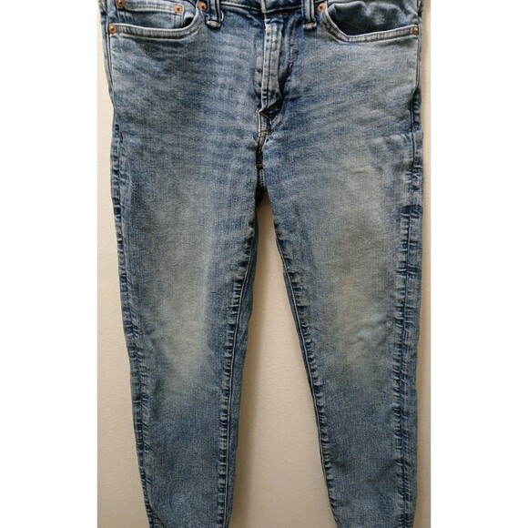 American Eagle Jeans Mens 26x28 Blue AirFlex+ Athletic Skinny Distressed Stretch - Picture 2 of 16